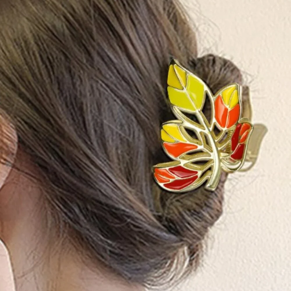 Leave Fall Elegant Hair Claw Clip
